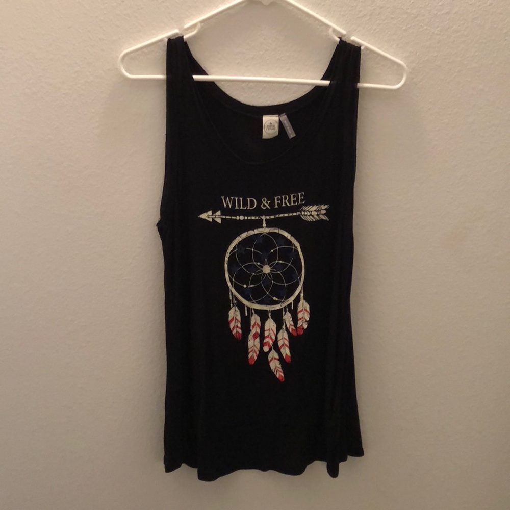 Free flow black tank top